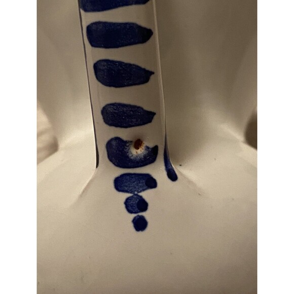 Santarelli Cream Pitcher Antique Made in Italy Floral Cream Blue Red - Picture 6 of 6